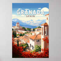 Granada España Viaje Arte Vintage