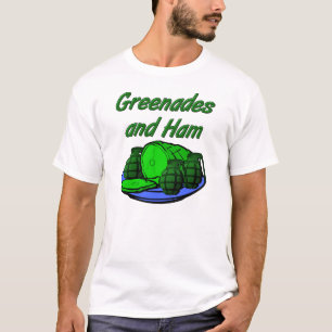 Granadas y camiseta divertida del jamón