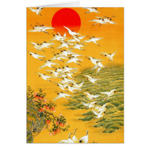 Gránas japonesas antiguas al atardecer