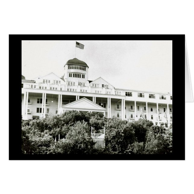 Grand Hotel, Isla Mackinac, blanco y negro (Anverso (Horizontal))