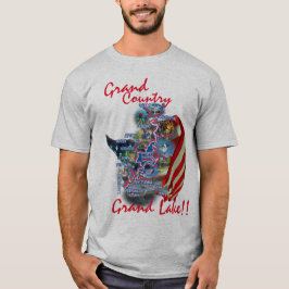 Grand Lake OK Mapa camiseta