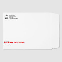 Grand Opening Business Logo Name Return Address