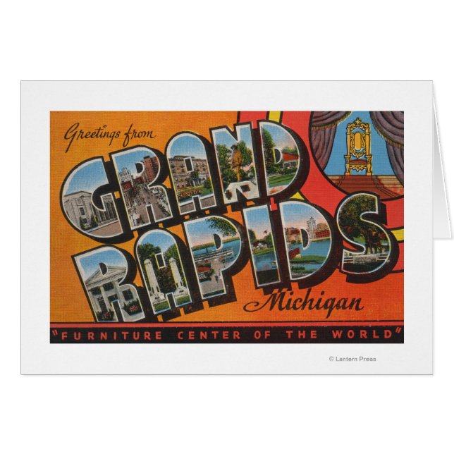 Grand Rapids, Michigan - Escenas de letras grandes (Anverso (Horizontal))