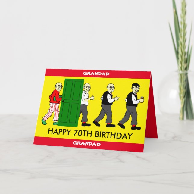 GRANDAD 70ª tarjeta de cumpleaños (Anverso)