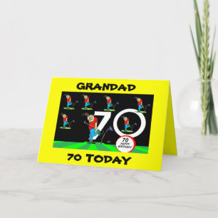 GRANDAD 70.ª TARJETA DE CUMPLEAÑOS DE GOLFING