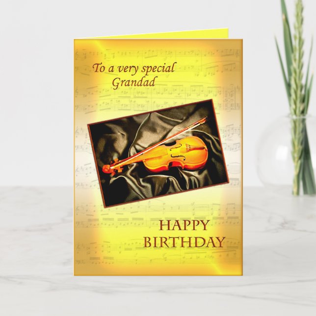 Grandad, una tarjeta de cumpleaños musical con un  (Anverso)