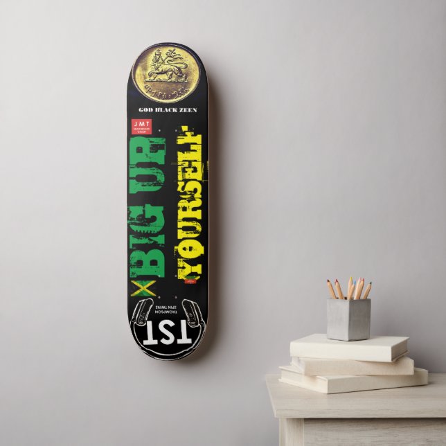 GRANDE A TI MISMO Patineta (Arte de la pared)
