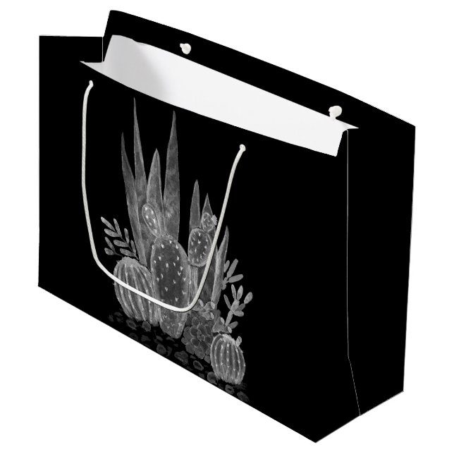 Grande Acuarela, cactus gran bolsa de regalo (Angulo Anverso)