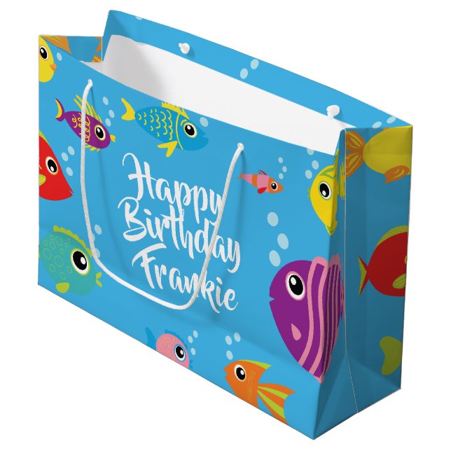 Grande Acuario de pescado Bolsa de regalo de cumpleaños 1 (Angulo Anverso)