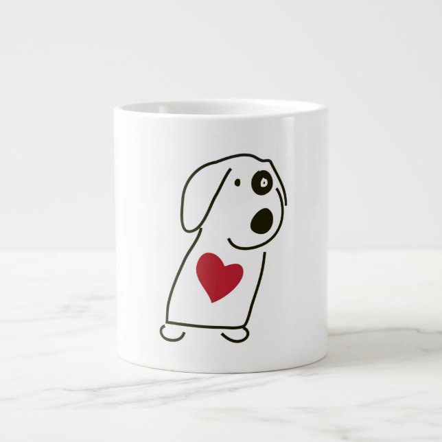 Grande Amor del perro - taza de café (Frente)