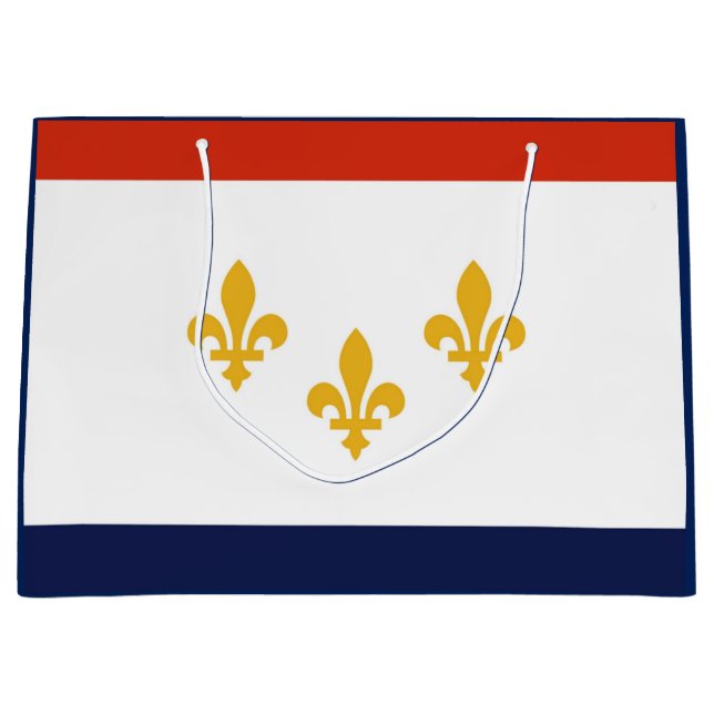 Grande Bandera de Nueva Orleans Bolsa de Regalo (Anverso)