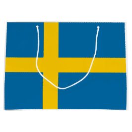 Grande Bandera sueca (Suecia) Bolsa de regalo media