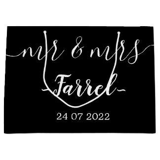 Grande Black Elegant Mr. y la bolsa de regalo del Día de 