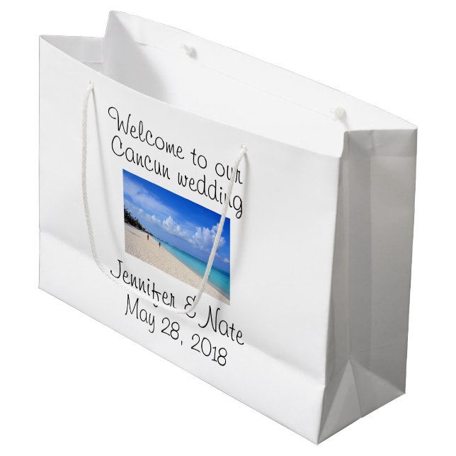 Grande Boda de destino gran bolsa de regalo (Angulo Anverso)