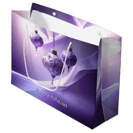 Grande Bola de Navidad decorativa morada Bolsa de regalo