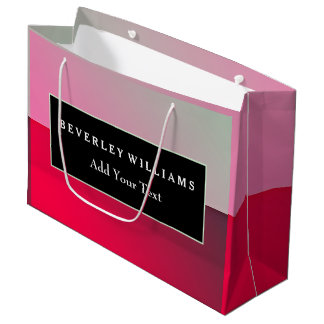 Grande Bolsa de papel de regalo rosa personalizada