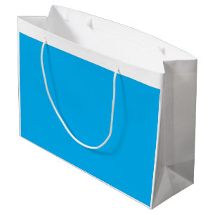 Grande Bolsa de regalo azul brillante   Asa de cuerda pre