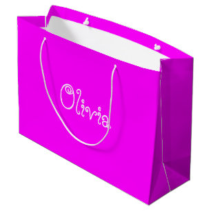 Grande Bolsa de regalo Baby Shower color púrpura brillan