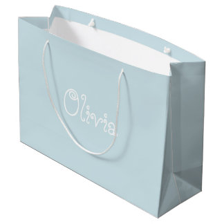 Grande Bolsa de regalo Baby Shower de color azul claro