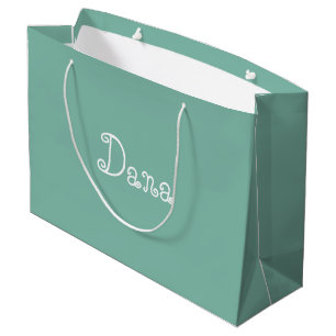 Grande Bolsa de regalo Baby Shower de color verde moderno