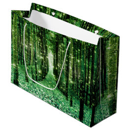 Grande Bolsa de regalo Bosque Mágico Verde Misterio