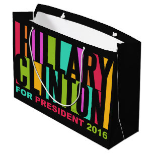 Grande Bolsa de regalo colorida de Hillary Clinton 2016