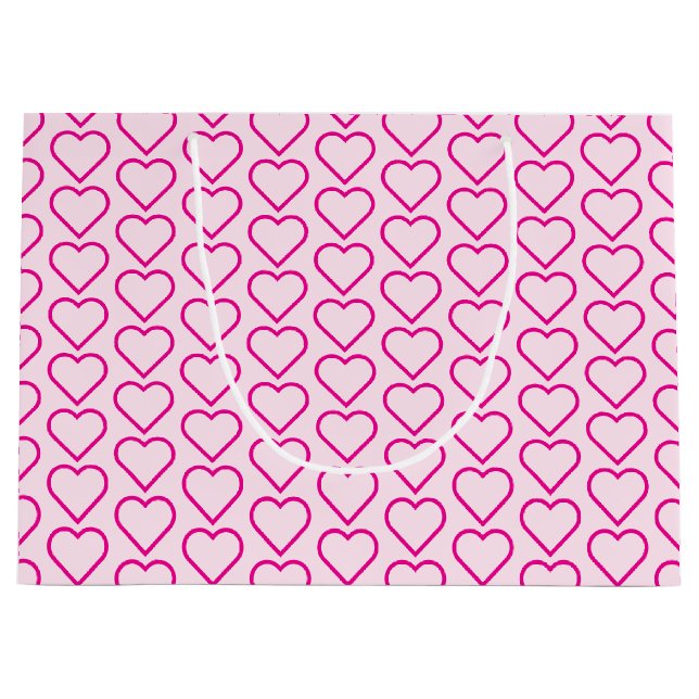Grande Bolsa de regalo con corazones (Anverso)
