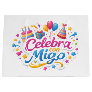Grande Bolsa de Regalo con Diseño “Celebra Conmigo” | Emp