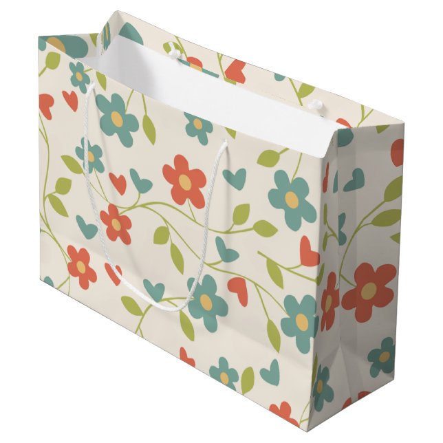 Grande Bolsa de regalo con estampado floral (Angulo Anverso)