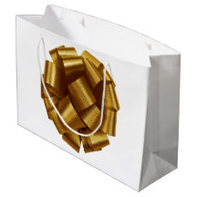 Bolsa de regalo con lazo dorado