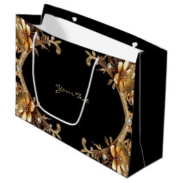 Grande Bolsa de regalo con marco de oro elegante