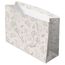 Bolsa de regalo con patrón de croissant de panader