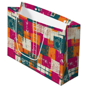 Grande Bolsa de regalo con textura de pincel desgastado g