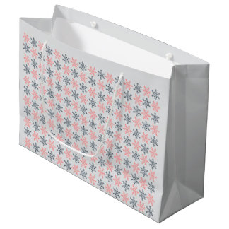 Grande Bolsa de regalo copo de nieve de invierno