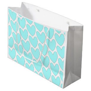 Grande Bolsa de regalo - Corazones azules
