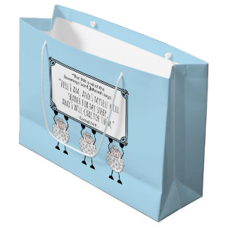 Grande Bolsa de regalo "Cuidaré a mis ovejas"