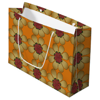 Grande Bolsa de regalo - Daisitas estilizadas sobre el Na