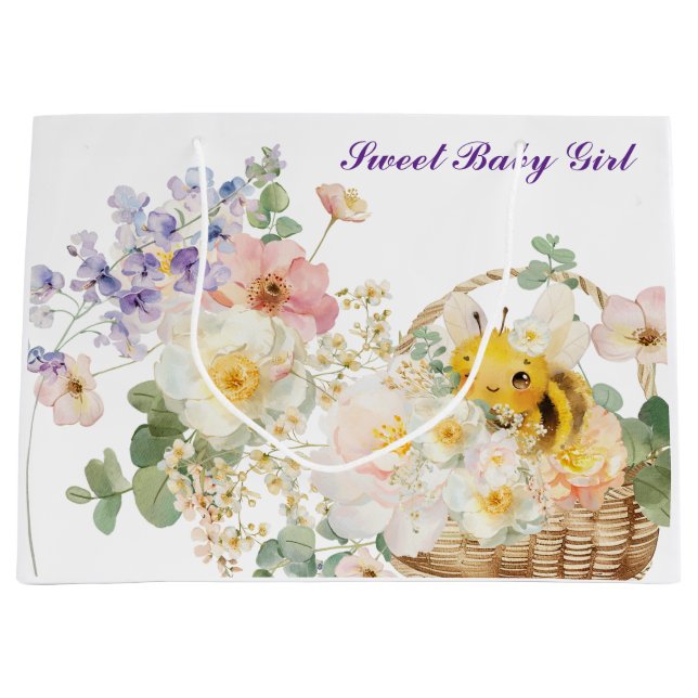 Grande Bolsa de regalo de abeja floral (Anverso)