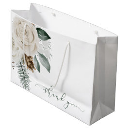 Grande Bolsa de regalo de agradecimiento floral acuarela