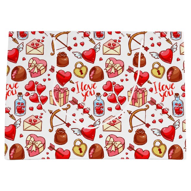 Grande Bolsa de regalo de amor de San Valentín (Anverso)