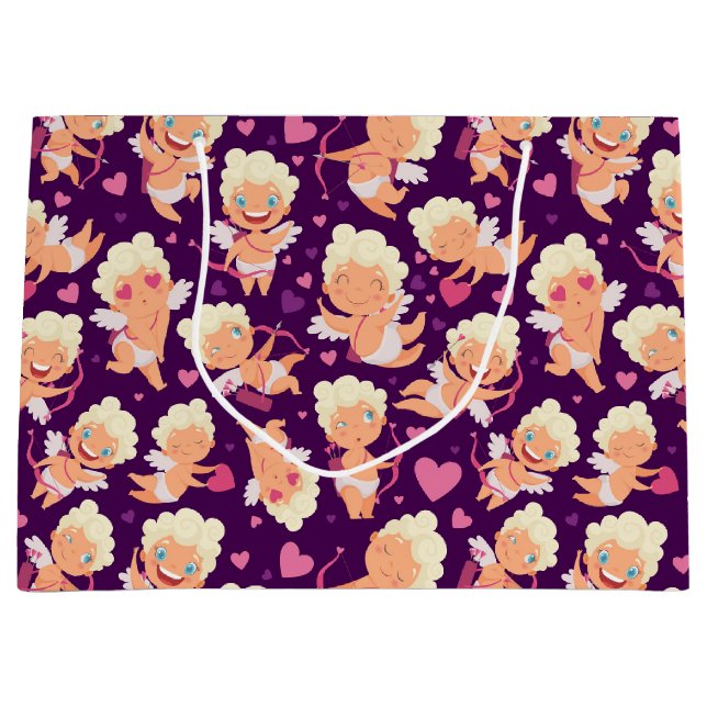 Grande Bolsa de regalo de amor de Valentine Cupido (Anverso)