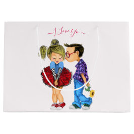 Grande Bolsa de regalo de amor para pareja romántica - Te