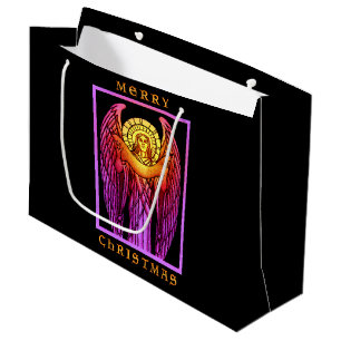 Grande Bolsa de regalo de Angel de Vidrio Manchado