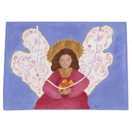 Grande Bolsa de regalo de ángel y mariposa