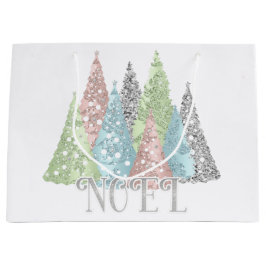 Grande Bolsa de regalo de árbol de Navidad elegante Purpu