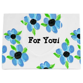 Grande Bolsa de regalo de arte azul