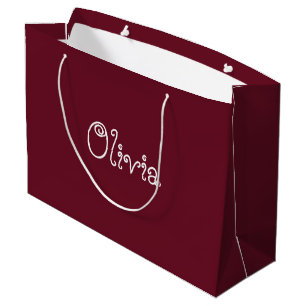 Grande Bolsa de regalo de Baby Shower color chile