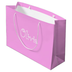 Grande Bolsa de regalo de Baby Shower color rosa pastel