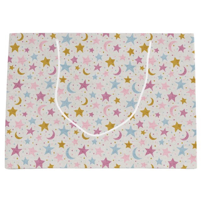 Grande Bolsa de regalo de Baby Shower - Twinkle Twinkle-T (Anverso)