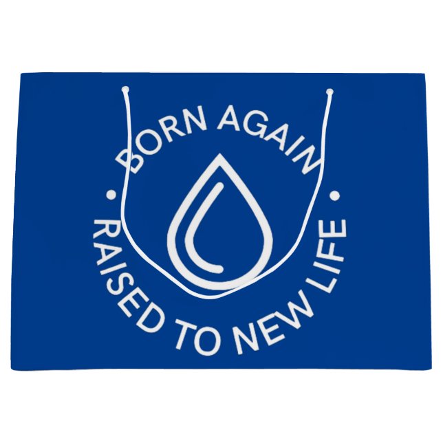 Grande Bolsa de regalo de bautismo de nuevo nacido (Anverso)